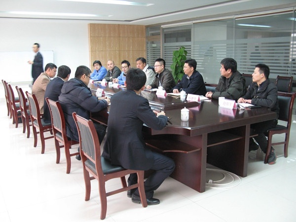 Exchange meeting with Professor Jin, Government Director Gao, and Dean Ma