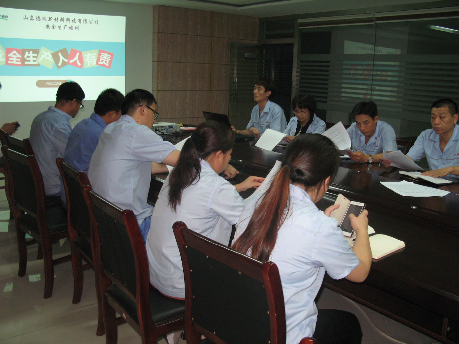 The company held a special meeting on safety training!